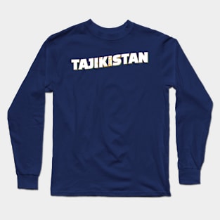 Tajikistan Vintage style retro souvenir Long Sleeve T-Shirt